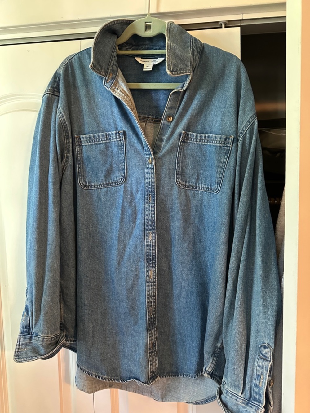 Old Navy Blue Denim Button-Down Shirt